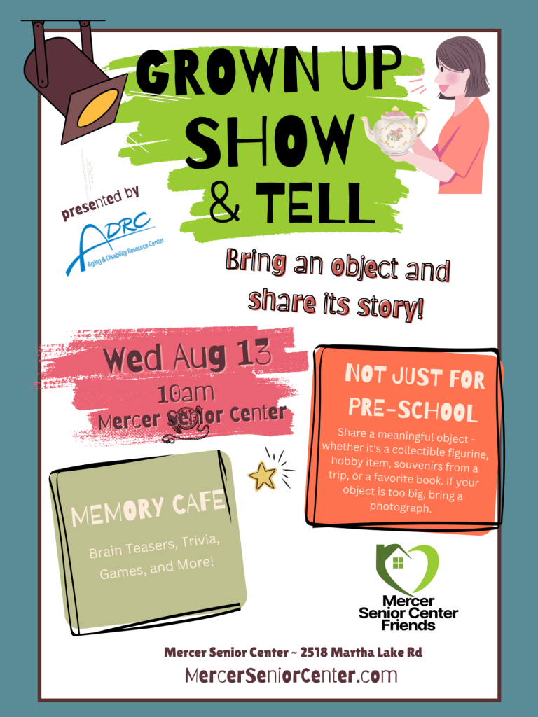 Memory Café – Grown Up Show & Tell