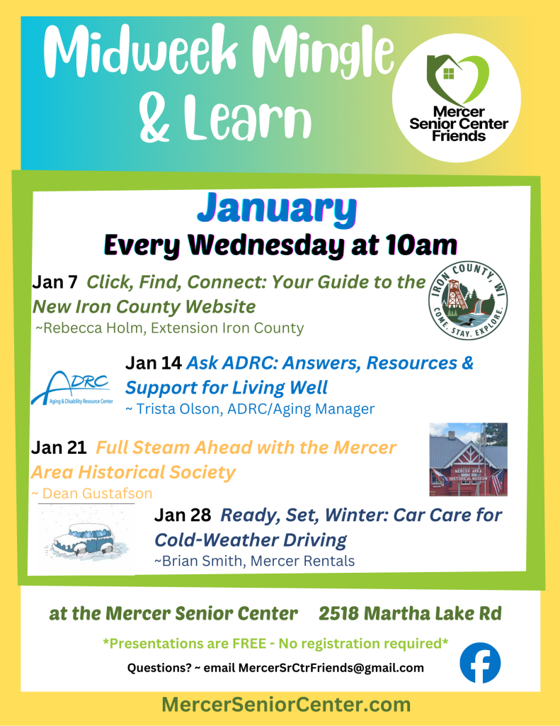 Midweek Mingle & Learn January 2026 Schedule